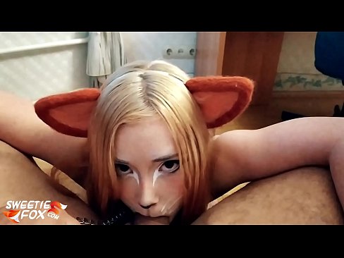 ❤️ Kitsune waxay liqaysaa dick oo afkeeda ku dhufatey ️❌ Galmada dabada ❤